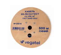 Кабель коаксиальный VEGATEL 5D-FB Cu (ГОСТ, синий)