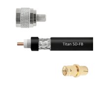 Кабельная сборка 5D/FB (Titan, черный) (N-male - SMA-male) 1м