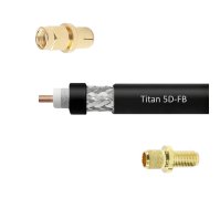 Кабельная сборка 5D/FB (Titan, черный) (SMA-male - SMA-female) 3м